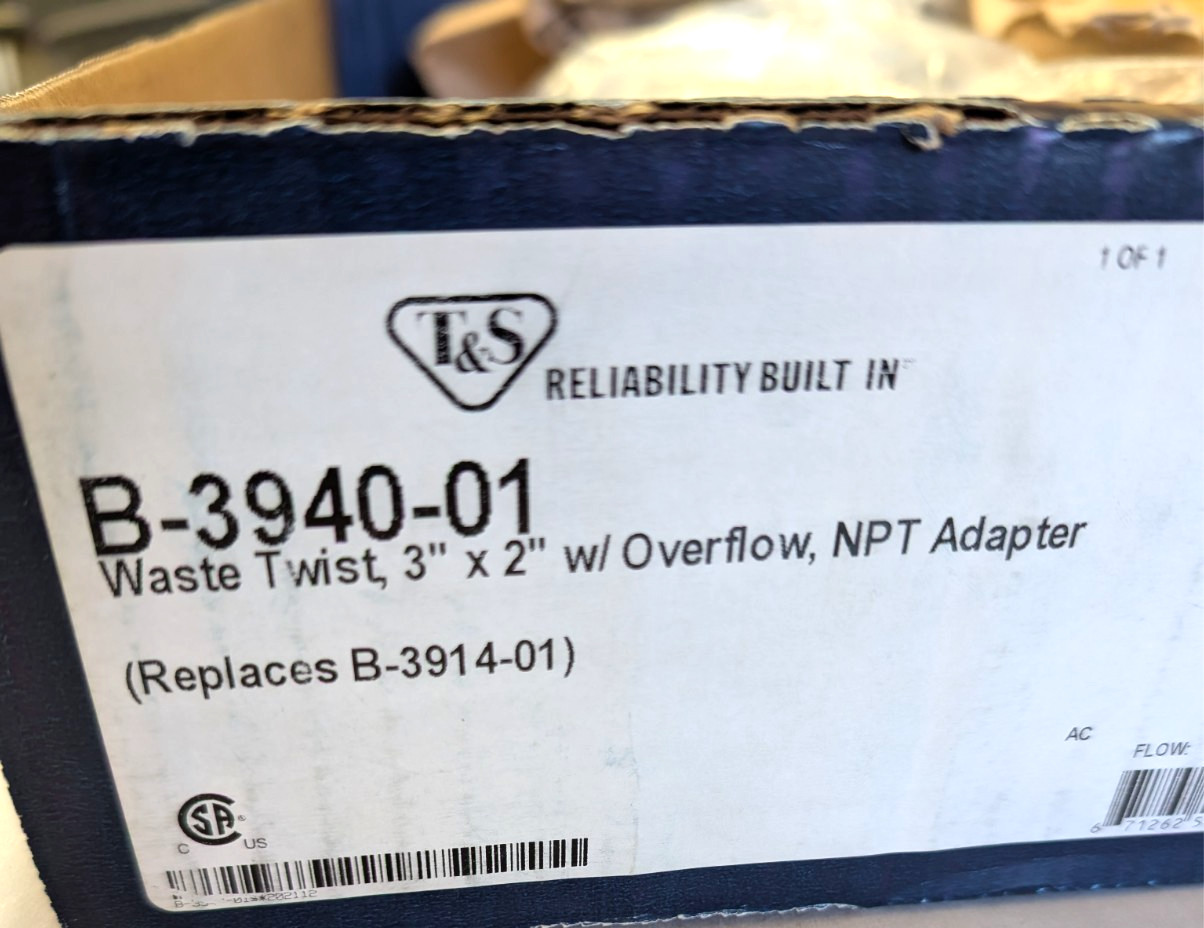 T&S Brass B-3940-01 Rotary Waste Drain Valve w/ Twist Handle