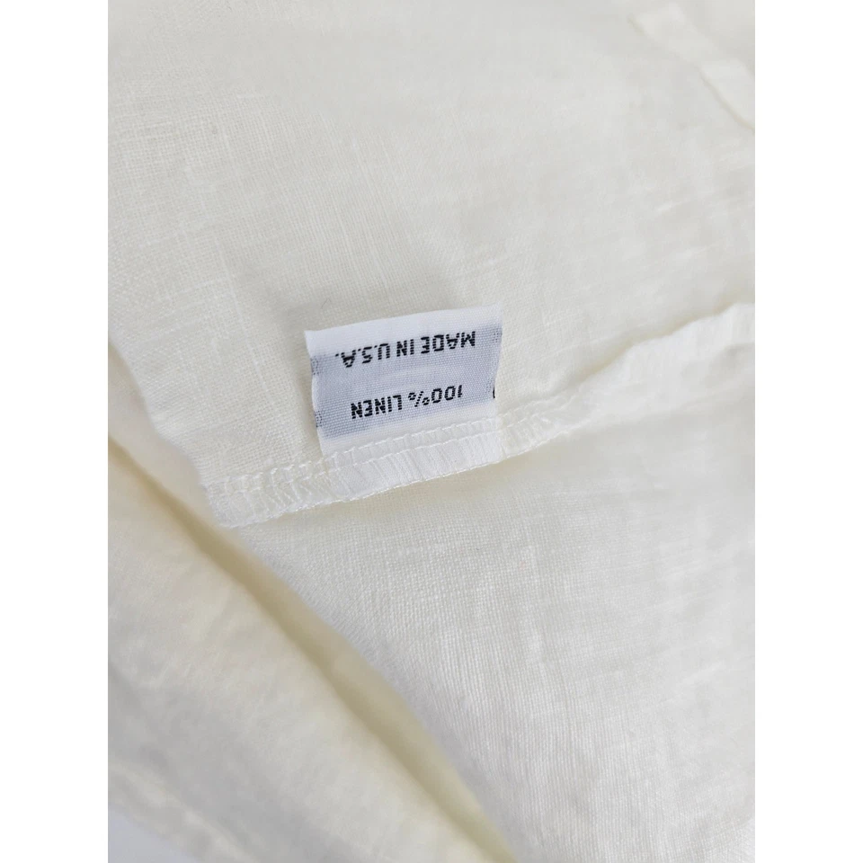 Túnica Bryn Walker linho manga 3/4 creme feita nos EUA GG - Imagem 4 de 4