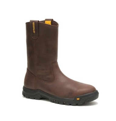 Caterpillar Cat Mens Drawbar Steel Toe Work Boots Brown Size 