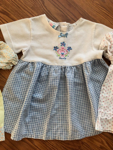 Lots of 3 Vintage Toddler Girls dresses Size 18-24 months - Picture 3 of 4