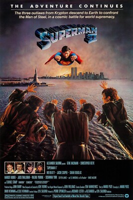 1981 Superman 2 Movie Poster 11X17 Clark Kent Lois Lane DC Christopher Reeve  