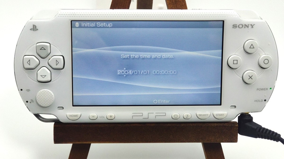 Sony PSP 1000 Ceramic White Console Handheld System Tested Japan