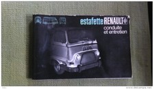 notice d´entretien et conduite estafette renault automobile voiture auto 1970