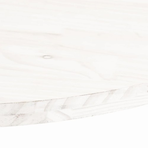Tischplatte Weiß 60x30x2,5 cm Massivholz Kiefer Oval - Bild 5 von 7
