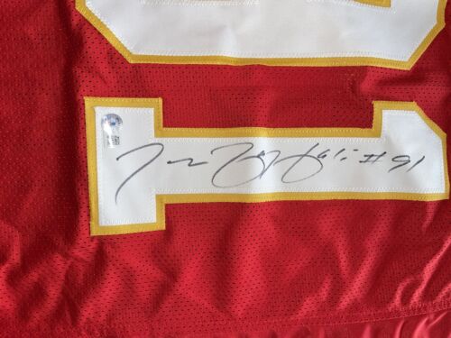 TAMBA HALI SIGNED KANSAS CITY CHIEFS RED JERSEY NFL PRO BOWL BAS 5 - Picture 2 of 2