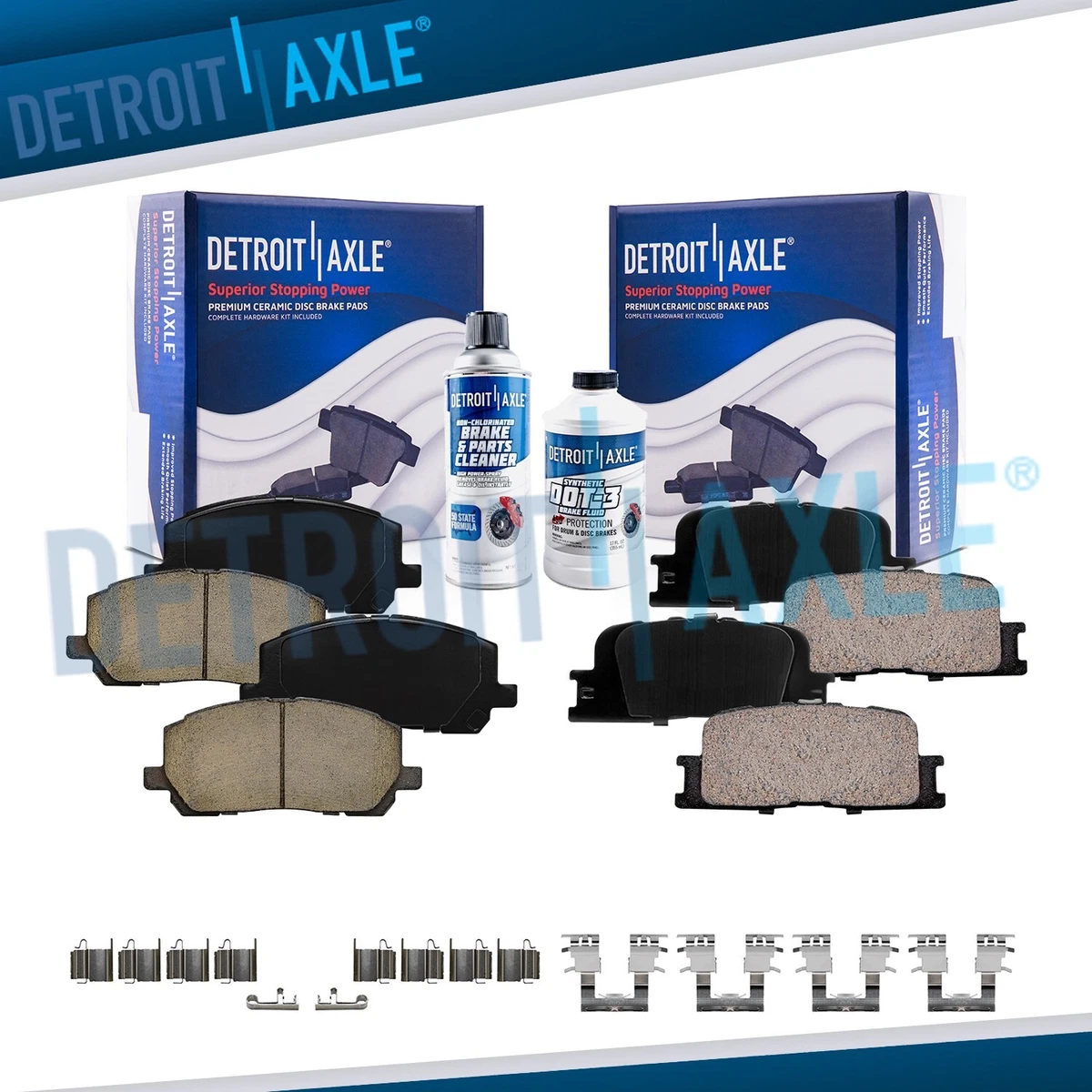 Kit De Rotores Traseros Y Pastillas De Cerámica Para Toyota Highlander 2001-2003 4x4 3.0L – Detroit Axle