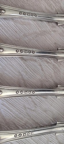 6 Forchette Dessert King Pattern Forks J Nowill Sheffield c 1880 - Foto 9 di 12