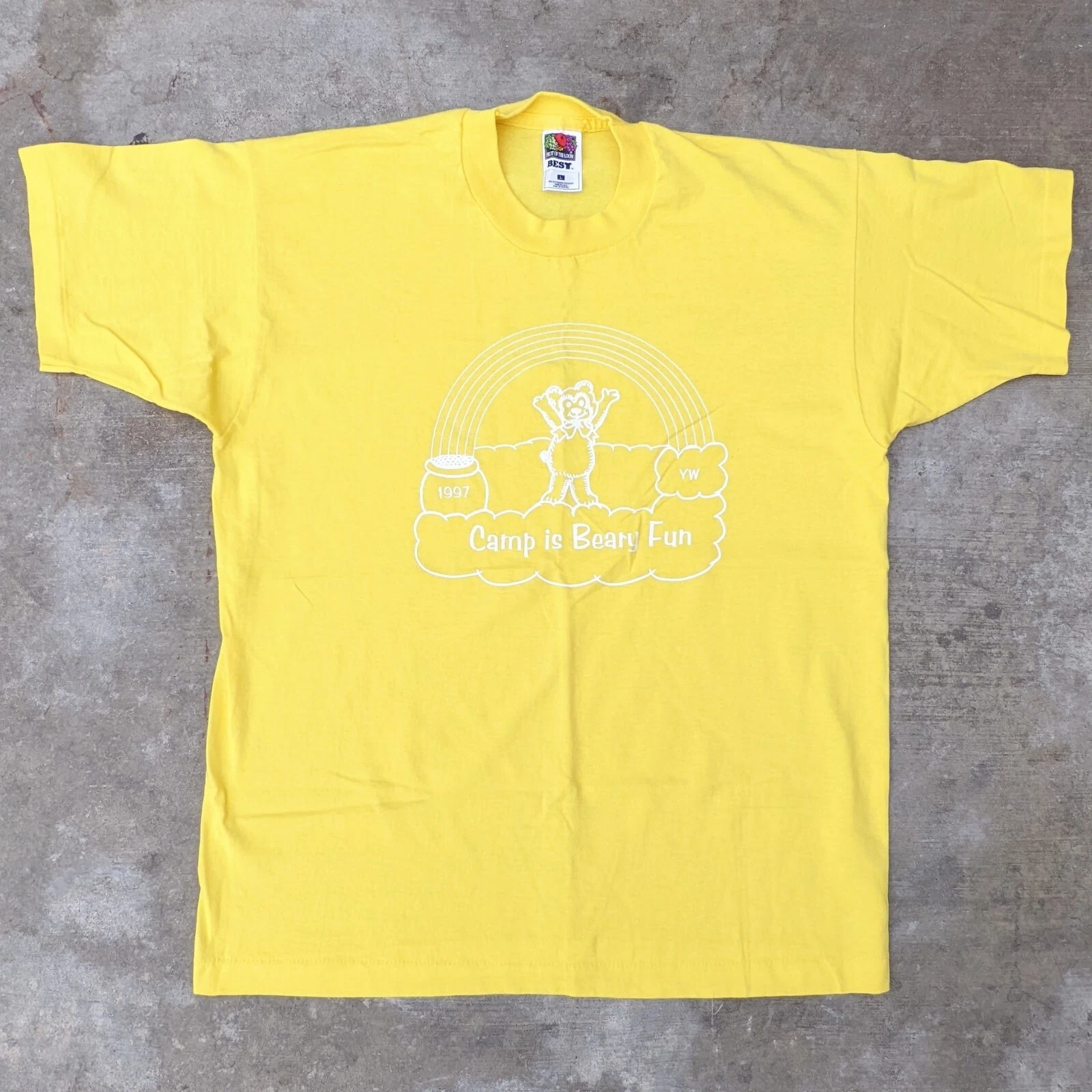 Vintage Camp is Beary Fun 1997 t-shirt - DEADSTOCK - SIZE L