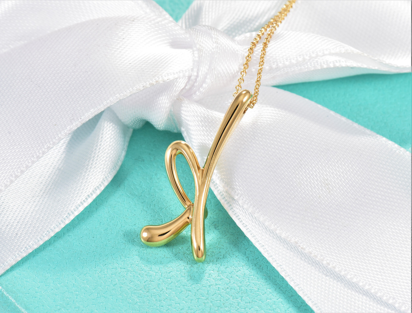 Elsa Peretti Letter Tiffany Gold Letter Necklace Tiffany Co