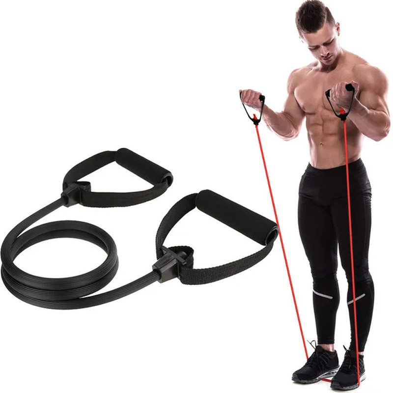 Portable Yoga Pilates Bar with Resistance Bands Home Fitness Trainer