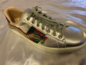 gucci silver dragon sneakers