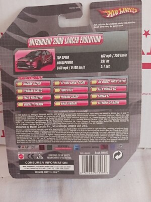 HOT WHEELS 2010 SPEED MACHINES SERIES : 2008 LANCER EVOLUTION | eBay