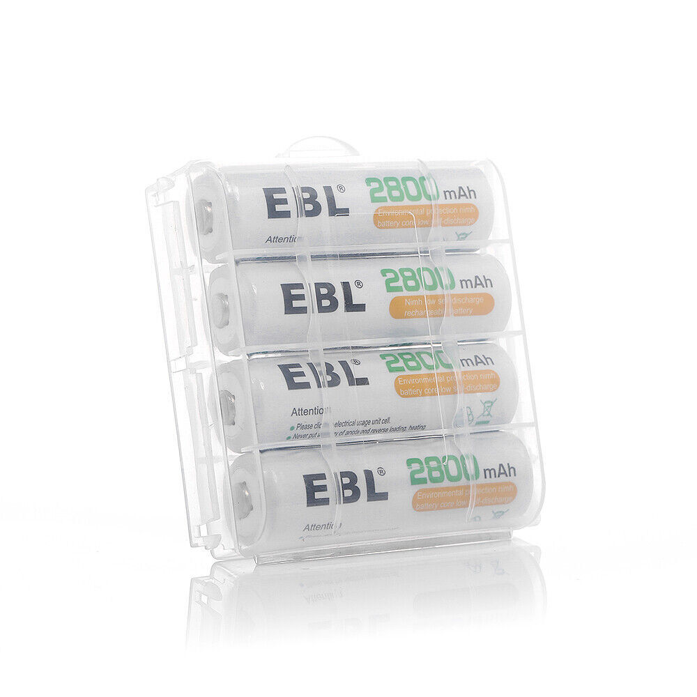 EBL 1.2V AA AAA NIMH Rechargeable Batteries 1100mAh 2800mAh,optional Charger lot