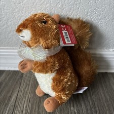 Aurora Nutsie Brown Squirrel Plush Stuffed Wild Animal Soft Cuddle Toy NWT 6.5  
