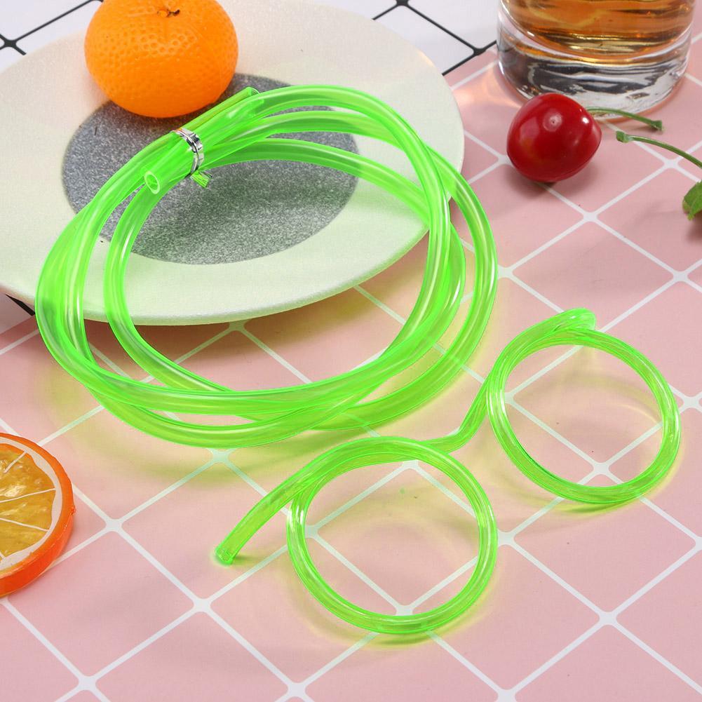 Flexible Soft Plastic Glasses Straw Kids Party Unique Drinking Tube