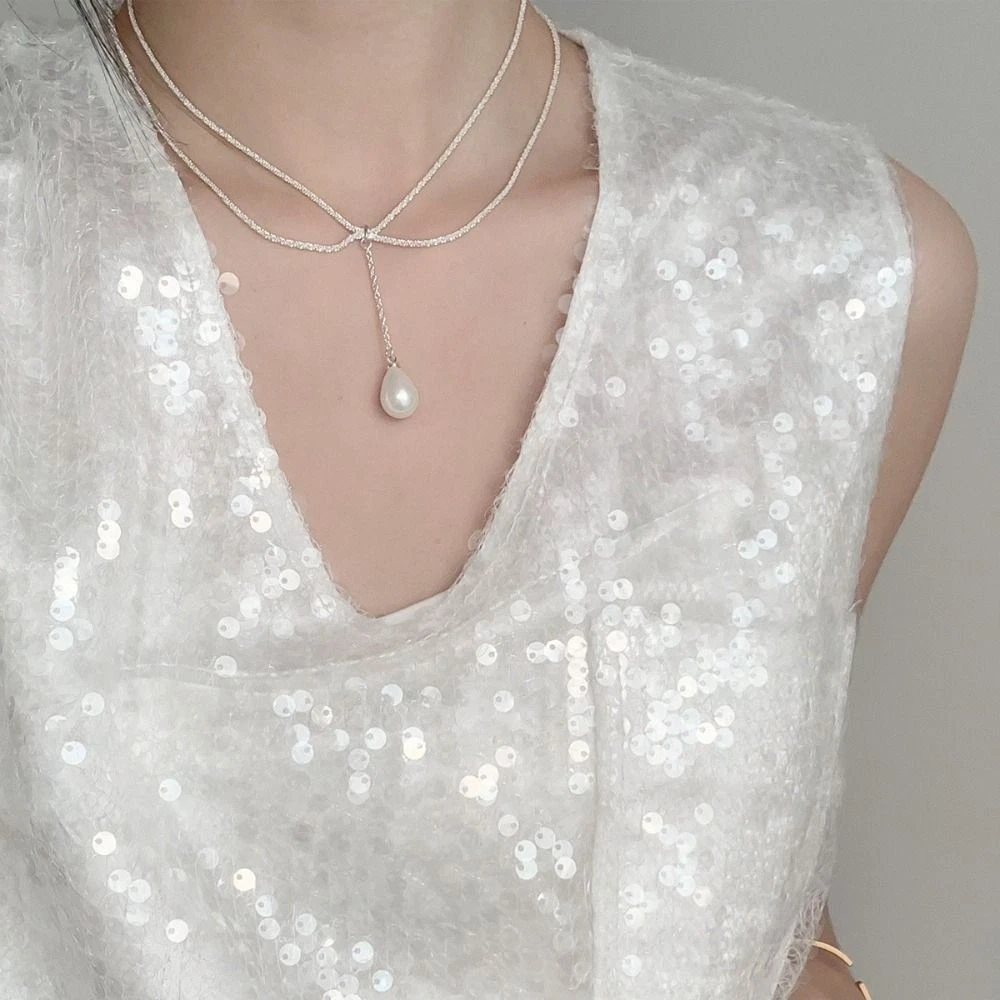 Layer Jewelry Alloy Pearl Necklace Korean Style Pendant Women