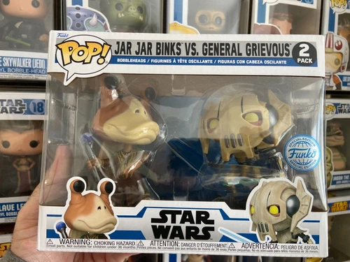 Funko Pop! Star Wars Jar Jar Binks Vs General Grievous 2 Pack inc. Pop Protector
