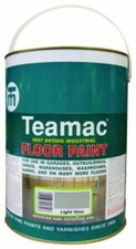 Teamac Floor Paint Industrial Heavy Duty Fast Drying Light Grey 5 Litre 5L