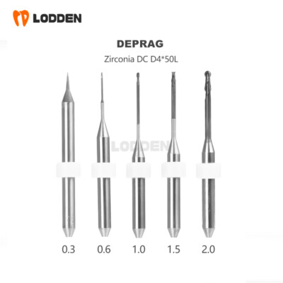 Milling Diamond Coated 0.6/1.0/2.5mm Burs F/DEPRAG W52D52 Machine Zirconia Block
