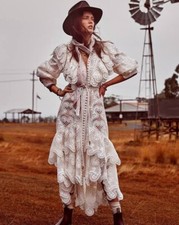 🤍 BNWT Zimmermann glassy wave midi dress size 2 RRP $3950 🤍