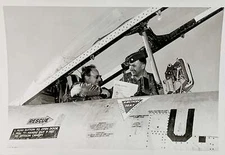 1965 USAF Photo Major William Zale Presenting Jet Flight Certificate