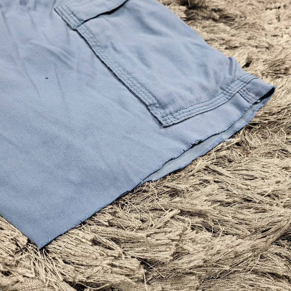 Pantalones Cortos Prana Para Hombre 30 Azul Corte Exterior Dobladillo Crudo Bolsillos de Carga Defecto de Escalada Foto 4 de 4