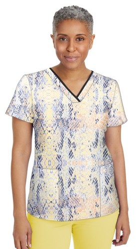 NEW Healing Hands Amanda Womens Scrub top Canary yellow “Summer Skin” Small S - Picture 15 of 15