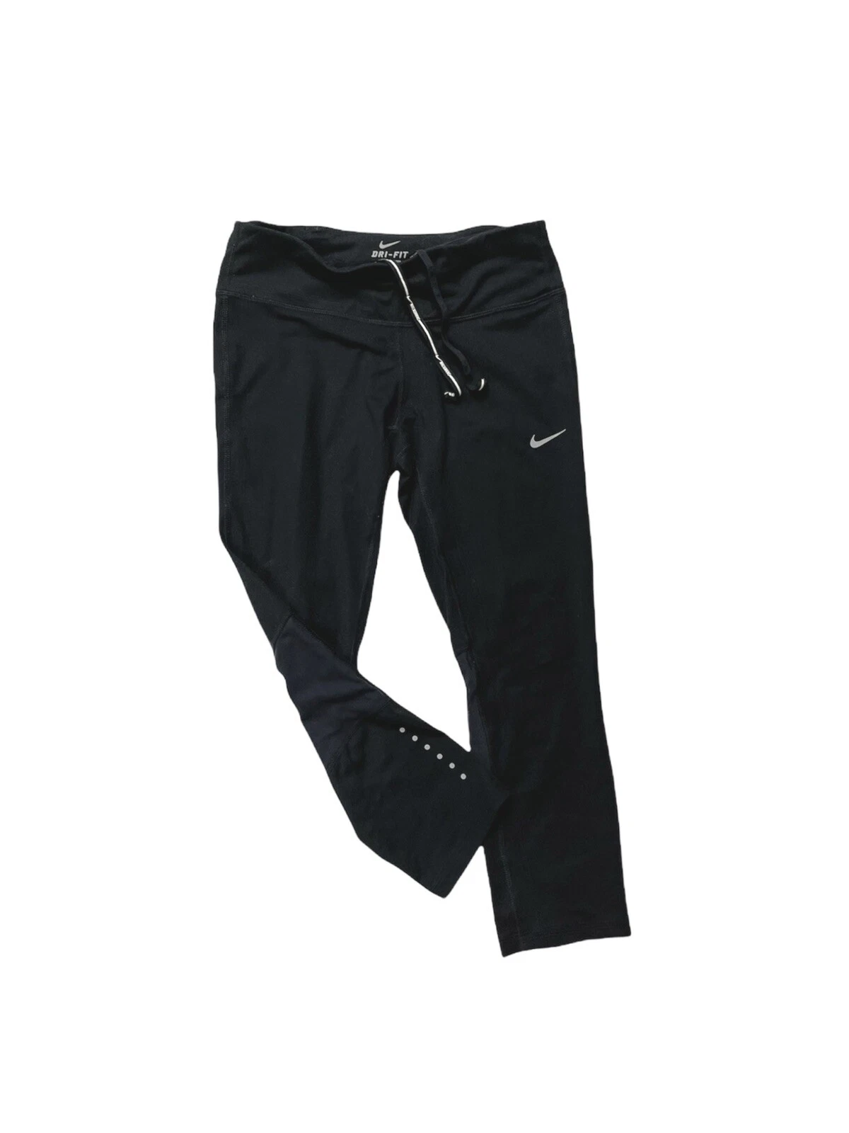 Nike Running Women’s Size Small Solid Black Athletic Cropped Capri Leggings