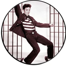 Elvis Presley - Jailhouse Rock Picture Disc - Upcycled Wall Art Decor 12"