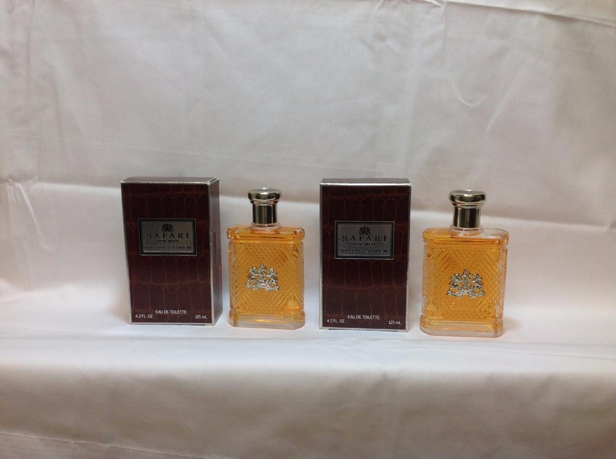 2 Ralph Lauren SAFARI MEN cologne EDT SPLASH HUGE 4.2oz 125ml RARE