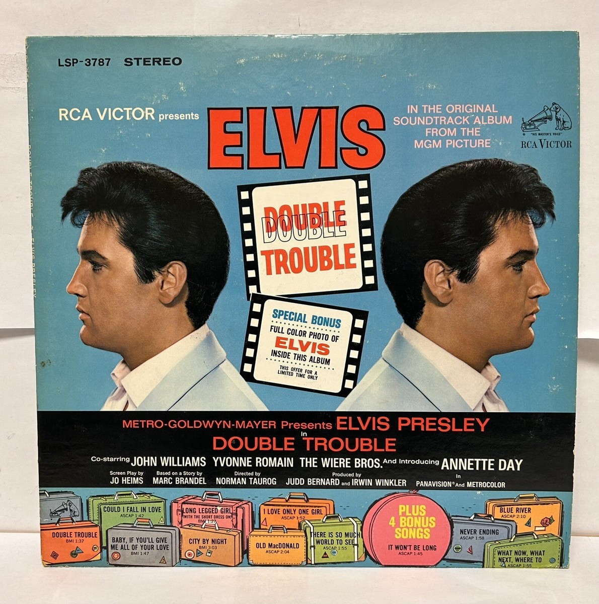 Elvis Presley Double Trouble Vinyl, RCA Victor Stereo LSP-3787 w