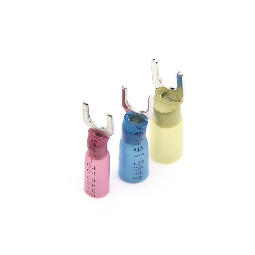 Insulated Crimp Wire Connectors Heat Shrink Fork Terminals 22-10AWG 120pcs - Picture 3 of 5