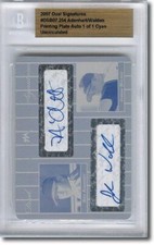 Nick ADENHART * Jordan Walden * Autograph Rookie Auto Plate BGS 1/1