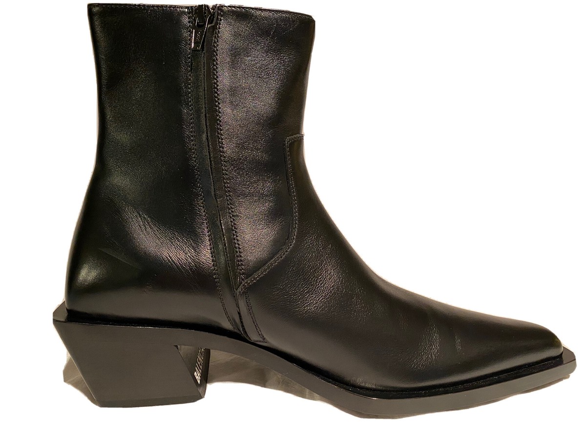 靴 balenciaga 22ss trooper boots black 43 Pre-owned Balenciaga New Leather Trooper Boots (43) Fits 43