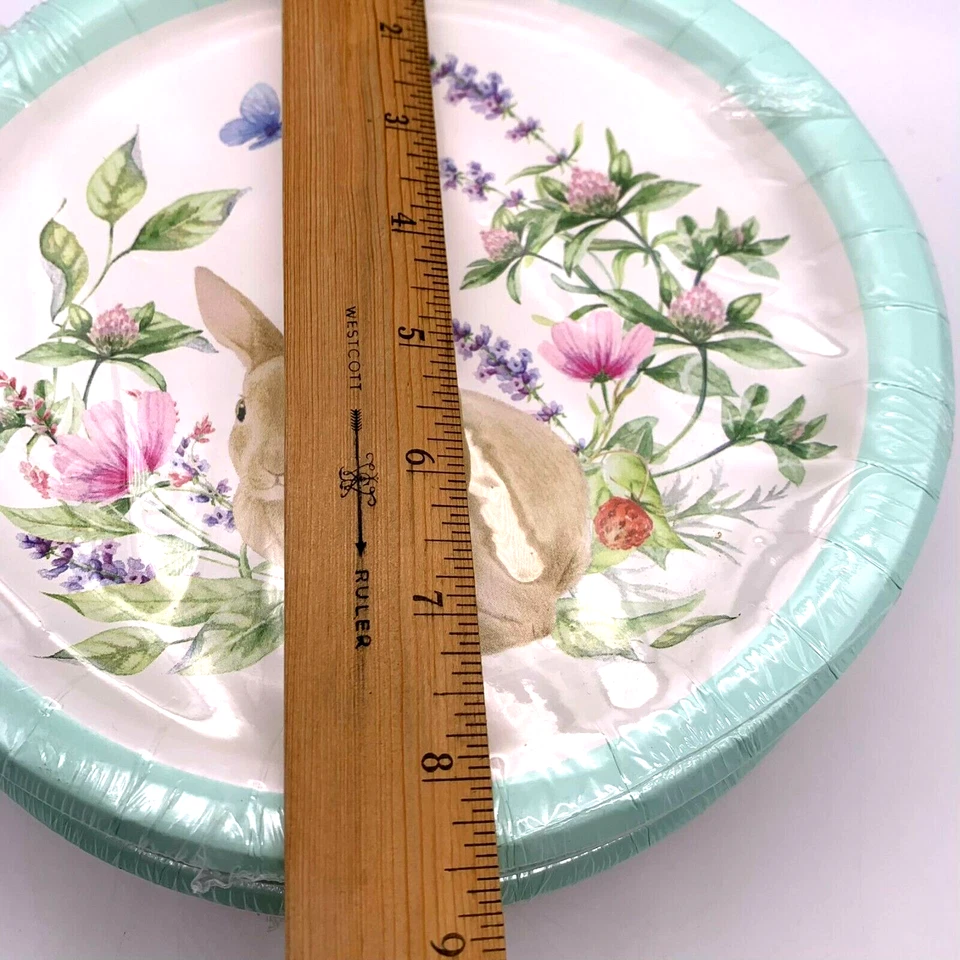 Easter Bunny Rabbit Dinner Dessert Paper Plates Set Of 7 Creative Converting - Image 4 of 4