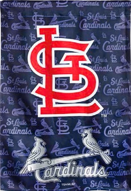 Suede St Louis Cardinals Glitter Logo Garden Flag 12 5 X 18