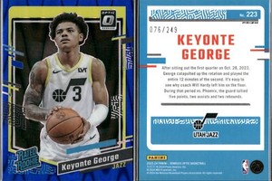 Keyonte George 2023-24 Donruss Optic Basketball Blue Seismic 076/249 #223