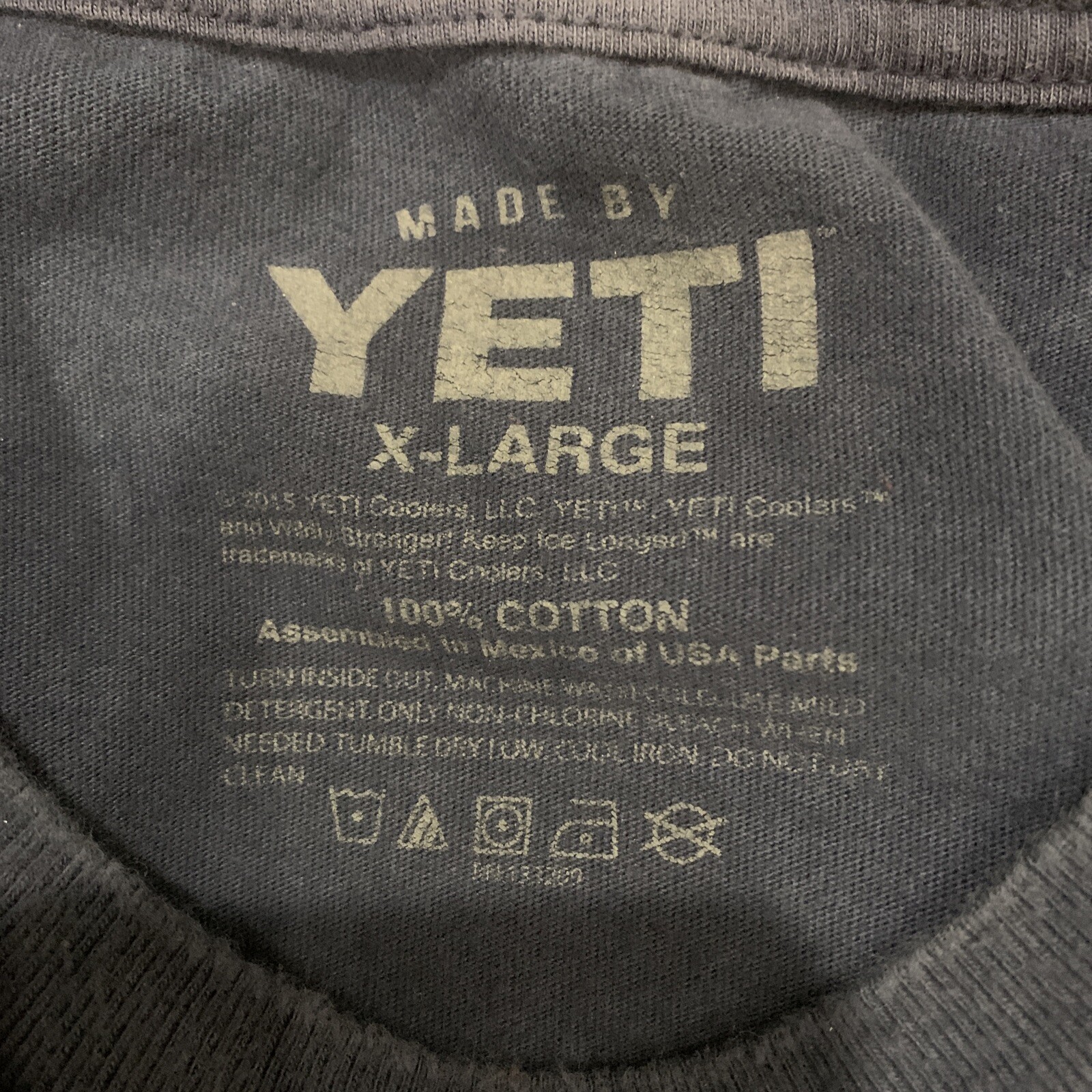 YETI COOLERS Bear Proof T Shirt Men's Size XL Short Sleeve Blue 100