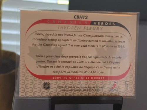 2009-10 OPC O-Pee-Chee Canadian Heroes Theo Fleury #CBH12 - Picture 2 of 2