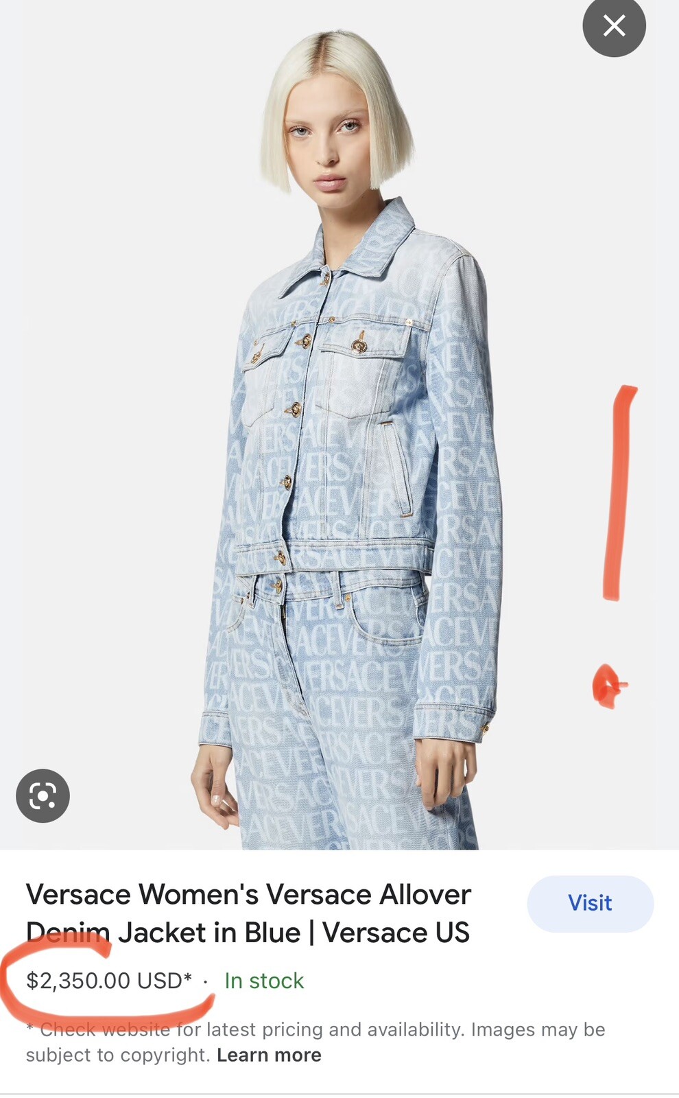 LUXURY “VERSACE “ JEANS COUTURE Denim Jacket Coat Si… Gem