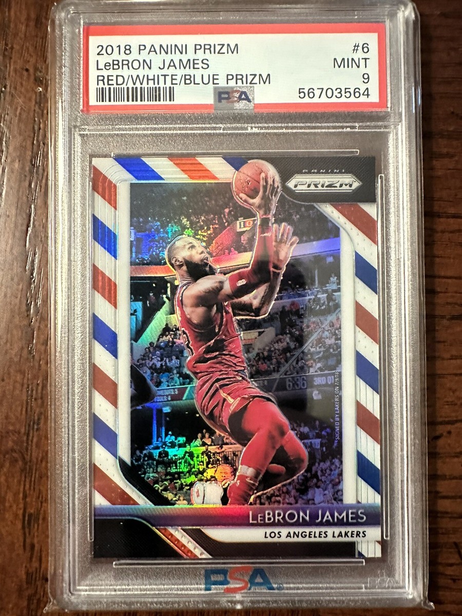 Lebron James 2018 Panini Prizm Red White Blue PSA 9 | eBay