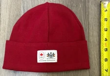 Hudson's Bay Team Canada Olympic Logo Winter Toque Hat Cap 100% Cotton Red Adult