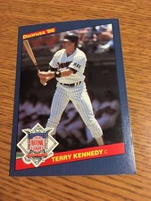 LEAF-DONRUSS BASEBALL 1986 TERRY KENNEDY NATIONAL LEAGUE OVERSIZED CARD 7