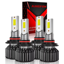 9006 9005 LED Headlight KIT Combo Bulbs 10000K High Low Beam Super Bright White
