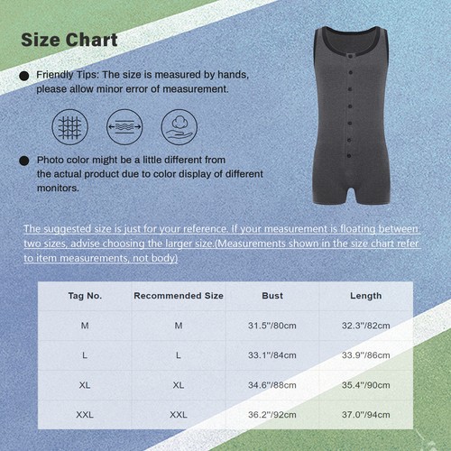 Para hombre Mono Corto Sin Mangas Una Pieza Camiseta Body Mono Ropa de noche - Imagen 26 de 38