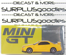 2025 Mini-GT Overseas Box Ed: Yellow NISSAN SKYLINE GT-R (R34) V-Spec #762