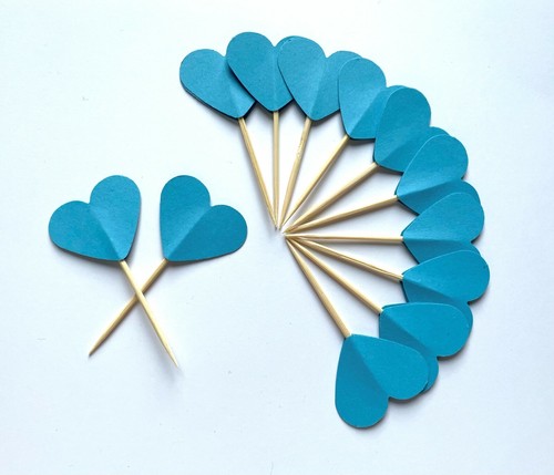 Topper per Cupcake Cuore, Scelte per Torte Arcobaleno Multicolore (12) - Foto 2 di 8