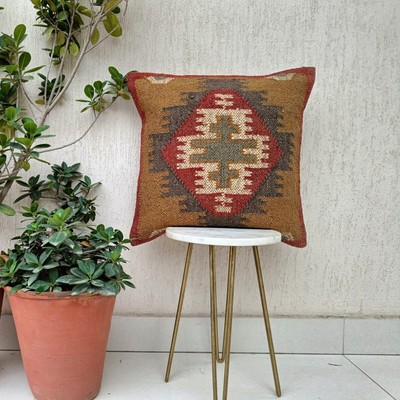 18x18'' Square Ethnic Kilim Pillow Cover Boho Cushion Cover Sofa Cushion 18''