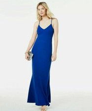 B Darlin Junior's Blue V Neck Sleeveless Gown Prom   Dress Size 11