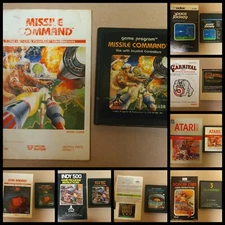 Lot Of 8 Atari 2600 Games Missile Command Star Raiders Indy 500 Space Invaders